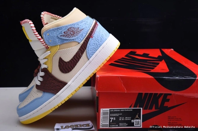 Official Maikesneakers Fearless SE Jordan 1 x Mid Air CU2803-200 Chateau Maison Rouge 0724